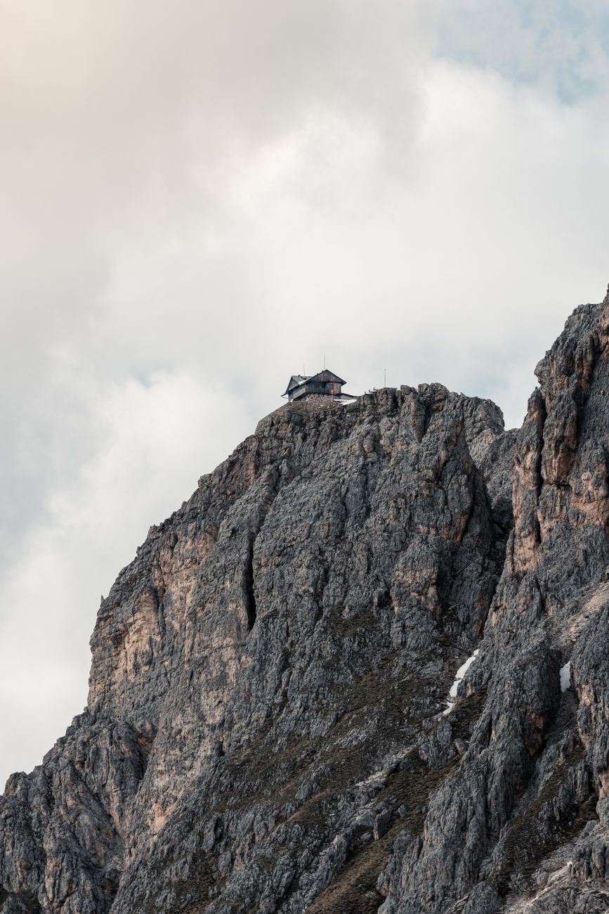 Alpine meadow and limestone peaks of the Dolomites